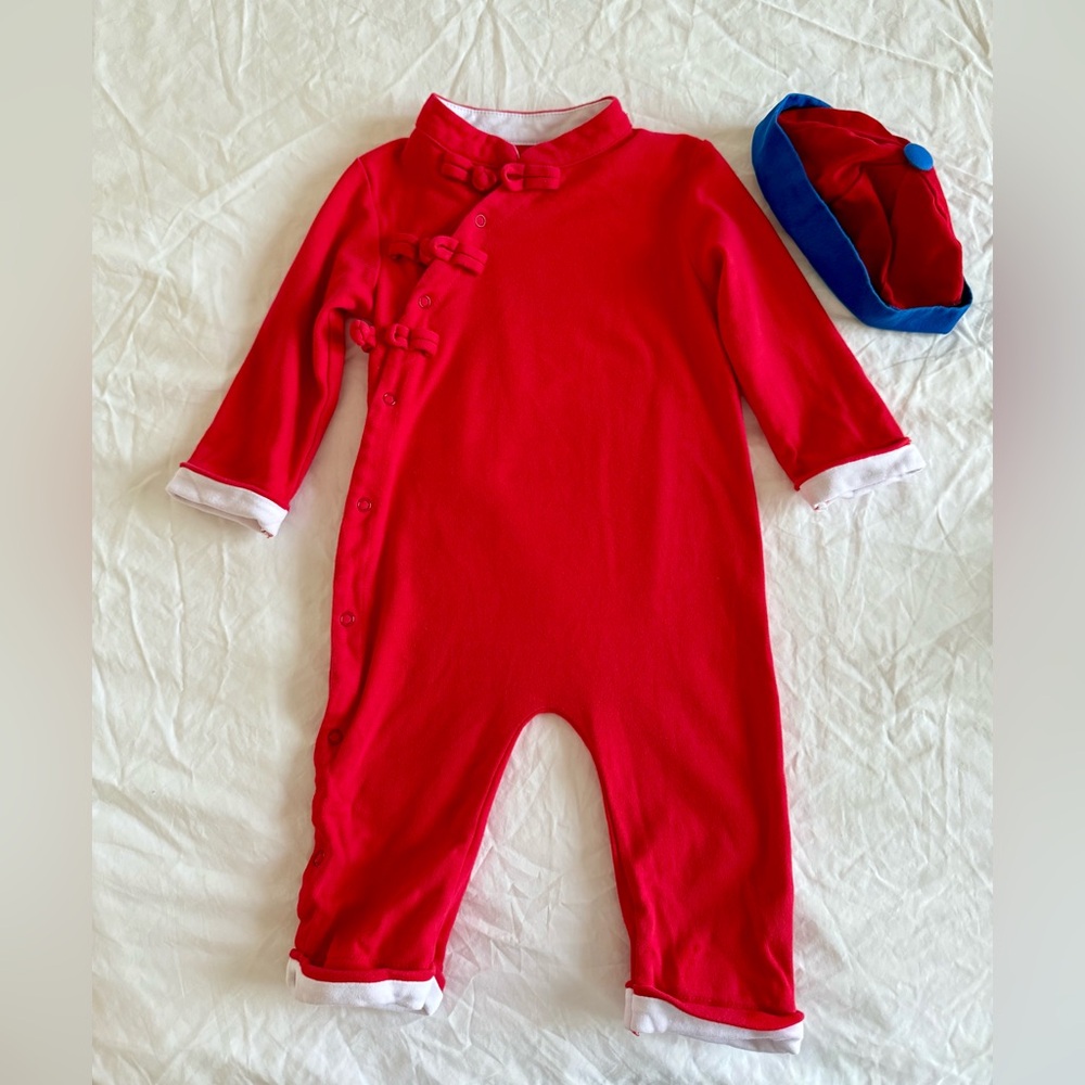 Chinese Jumpsuit Romper Traditional Costume Tang suit 18-24 Months